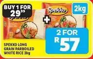 Usave Spekko - long grain parboiled white rice 2kg offer