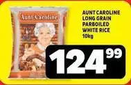 Usave Aunt caroline - long grain parboiled white rice 10kg offer