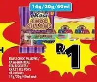 Usave Ekasi choc pillows/casa-mia real tea biscuits/crazy ice pops offer