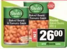 SuperSpar Rhodes - baked beans in tomato sauce offer