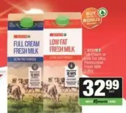 SuperSpar Spar - full cream fresh milk or low fat fresh milk offer
