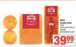 SuperSpar Spar - country value pack (half swiss roll, 2 scones and queenie loaf) offer