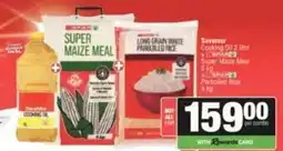 SuperSpar Spar - super maize meal 5 kg, long grain white parboiled rice 5 kg, cooking oil 2 litre offer