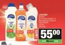 SuperSpar All purpose cleaner or dishwashing liquid or thick bleach offer
