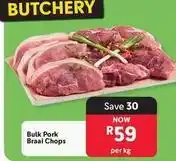 Makro Bulk pork braai chops offer