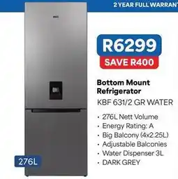 OK Furniture Aeg - bottom mount refrigerator kbf 631/2 gr water offer