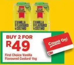 OK Grocer First Choice Vanilla Flavoured Custard offer