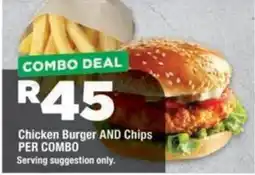 OK Grocer Chicken Burger AND Chips offer