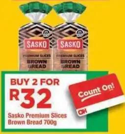 OK Grocer Sasko Premium Slices Brown Bread offer
