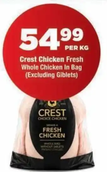 Crest Chicken Fresh Whole Chicken In Bag