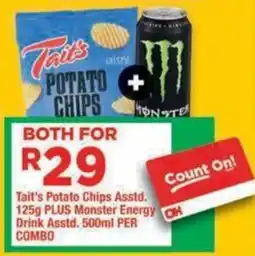 OK Grocer Tait's Potato Chips Assorted offer
