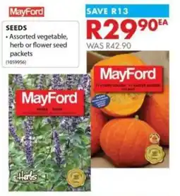 Chamberlain MayFord Assorted vegetable, herb or flower seed packets offer