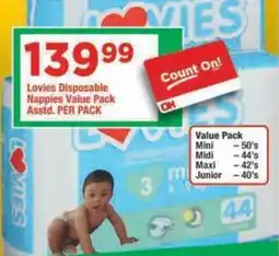OK Grocer Lovies Disposable Nappies Value Pack offer
