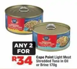 OK MiniMark Cape Point Light Meat Shredded Tuna in Oil or Brine offer