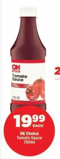 OK MiniMark OK Choice Tomato Sauce offer