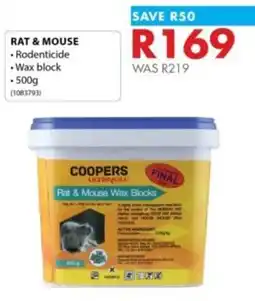 Chamberlain Coopers Rat & Mouse Wax Blocks offer