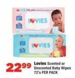 OK MiniMark Lovies Scented or Unscented Baby Wipes offer