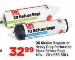OK MiniMark OK Choice Black Refuse Bags offer