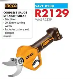 Chamberlain Incco Cordless Gauge Straight Shear offer