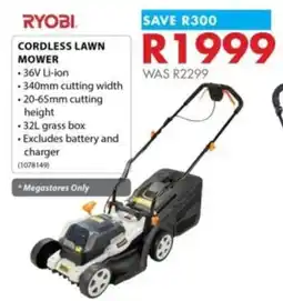Chamberlain RYOBI CORDLESS LAWN MOWER offer