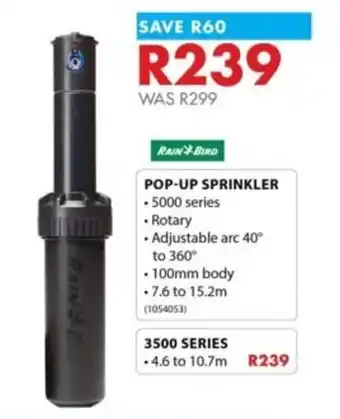 Chamberlain Rain Bird Pop-Up Sprinkler offer