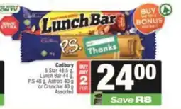 KwikSpar Cadbury Lunch Bar Assorted offer