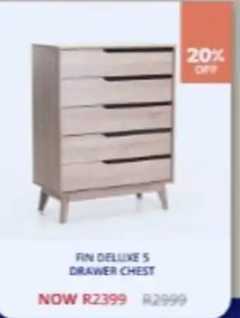 FIN DELUXE 5 DRAWER CHEST