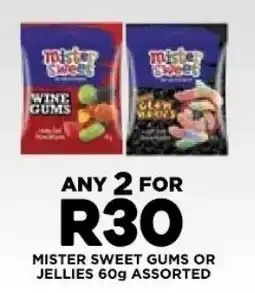 Fresh Stop Mister Sweet Gums or Jellies Assorted offer