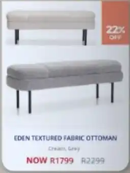 Decofurn EDEN TEXTURED FABRIC OTTOMAN offer