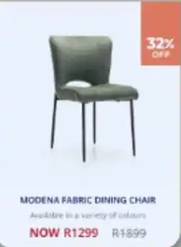 Decofurn Modena Fabric Dining Chair offer