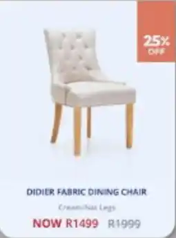 Decofurn DIDIER FABRIC DINING CHAIR offer