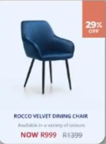 ROCCO VELVET DINING CHAIR