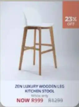 Decofurn ZEN LUXURY WOODEN LEG KITCHEN STOOL offer