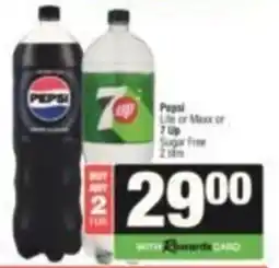 KwikSpar Pepsi Lite or Maxx or 7 Up Sugar Free offer