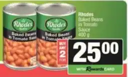 KwikSpar Rhodes Baked Beans in Tomato Sauce offer