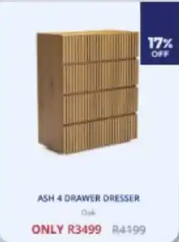 Decofurn ASH 4 DRAWER DRESSER offer