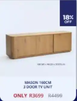 Decofurn MASON 160CM 3 DOOR TV UNIT offer