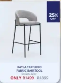 Decofurn KAYLA TEXTURED FABRIC BARSTOOL offer