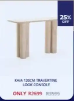Decofurn KAIA 120CM TRAVERTINE LOOK CONSOLE offer