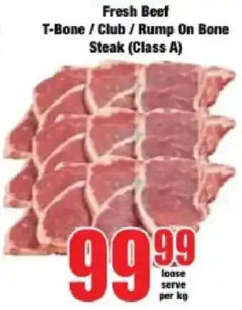 Boxer Fresh Beef T-Bone / Club / Rump On Bone Steak (Class A) offer