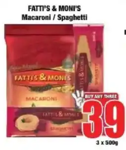 Boxer FATTI'S & MONI'S Macaroni / Spaghetti offer