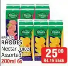 RHODES Nectar Juice Assorted