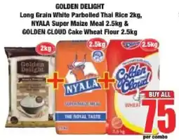 Boxer Long Grain White Parboiled Thai Rice NYALA Super Maize Meal GOLDEN CLOUD Cake Wheat Flour offer