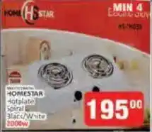 KitKat Cash and Carry Homestar Hotplate Spiral Black/White offer