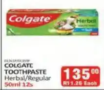KitKat Cash and Carry Colgate Toothpaste Herbal/Regular offer