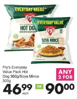 Save Fry's Everyday Value Pack Hot Dog/Soya Mince offer