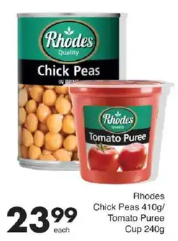 Save Rhodes Chick Peas Tomato Puree offer