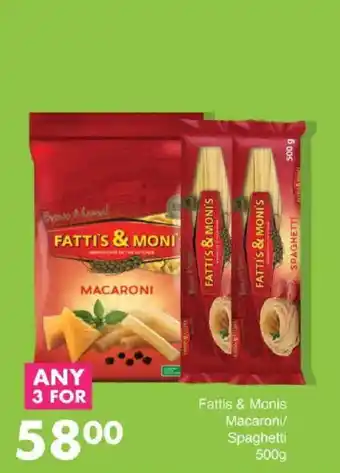 Save Fattis & Monis Macaroni/Spaghetti offer