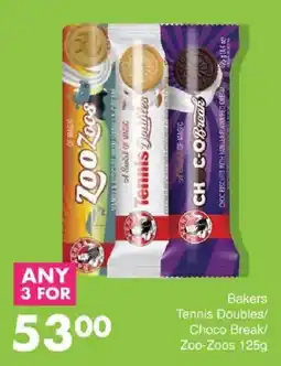 Save Bakers Tennis Doubles/Choco Break/Zoo-Zoos offer