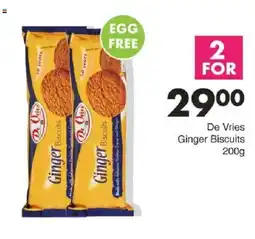 Save De Vries Ginger Biscuits offer